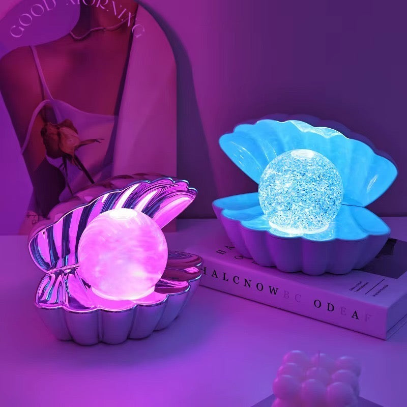 European Creative Shell Shaped Neon Night Light | Decorative Table Lamp