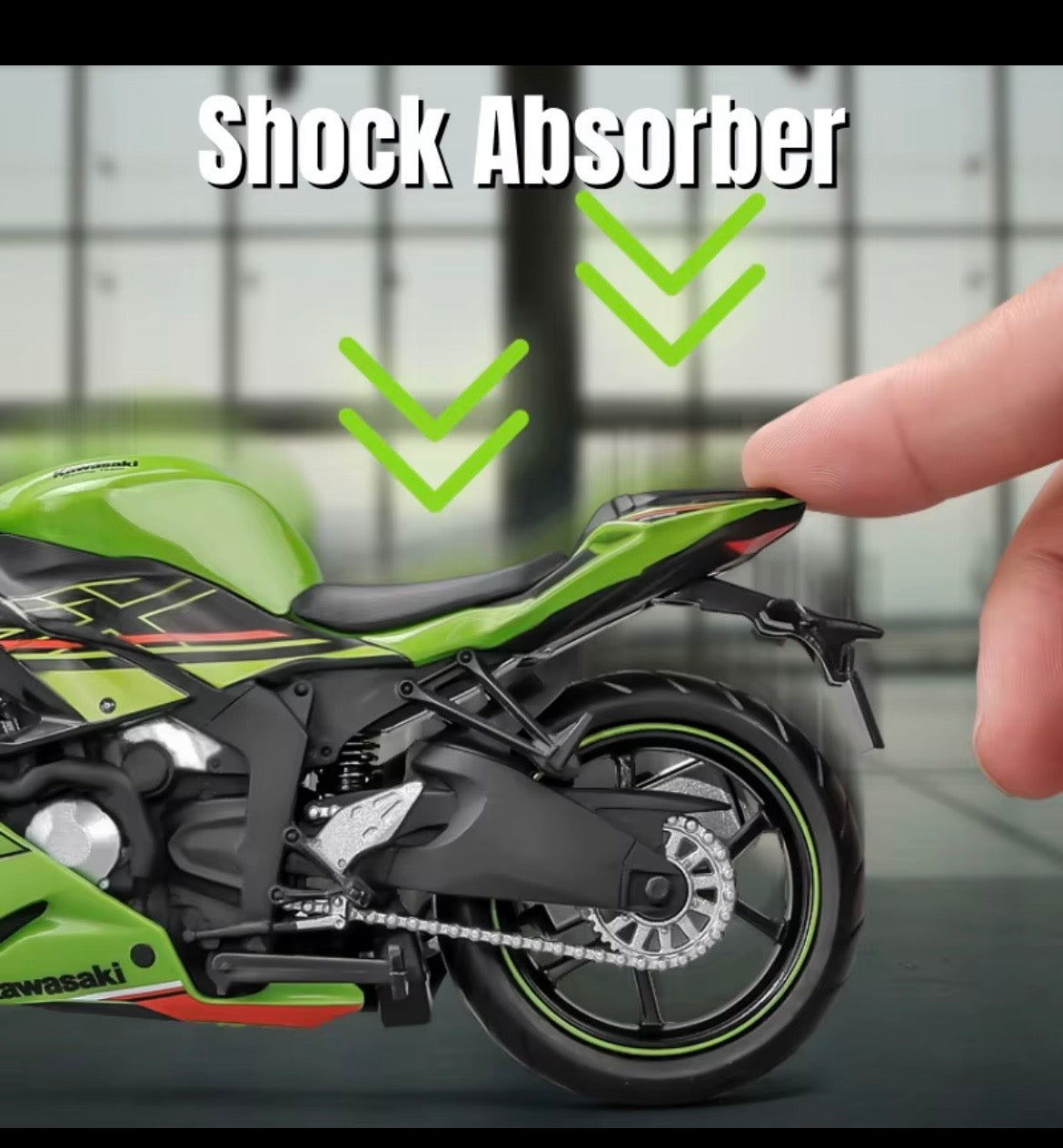 RMZ City 1:12 Scale 2023 Kawasaki Ninja ZX-6R Die-Cast Motorcycle Model Toy Bike with Display Box