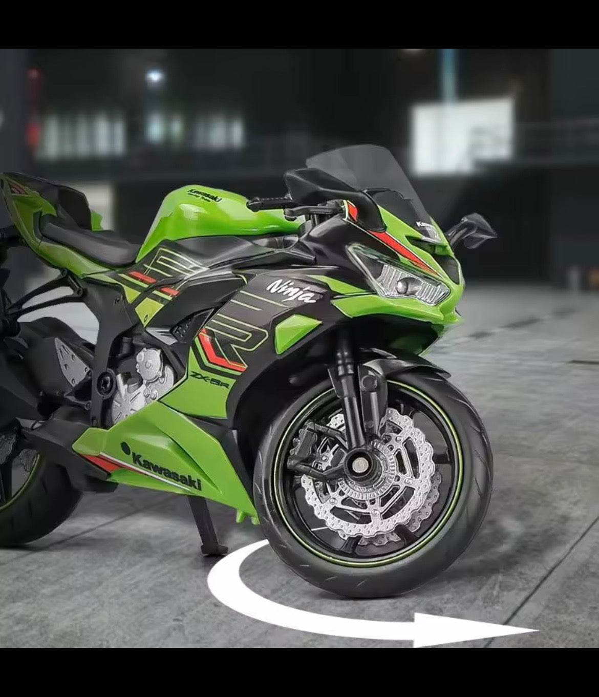RMZ City 1:12 Scale 2023 Kawasaki Ninja ZX-6R Die-Cast Motorcycle Model Toy Bike with Display Box