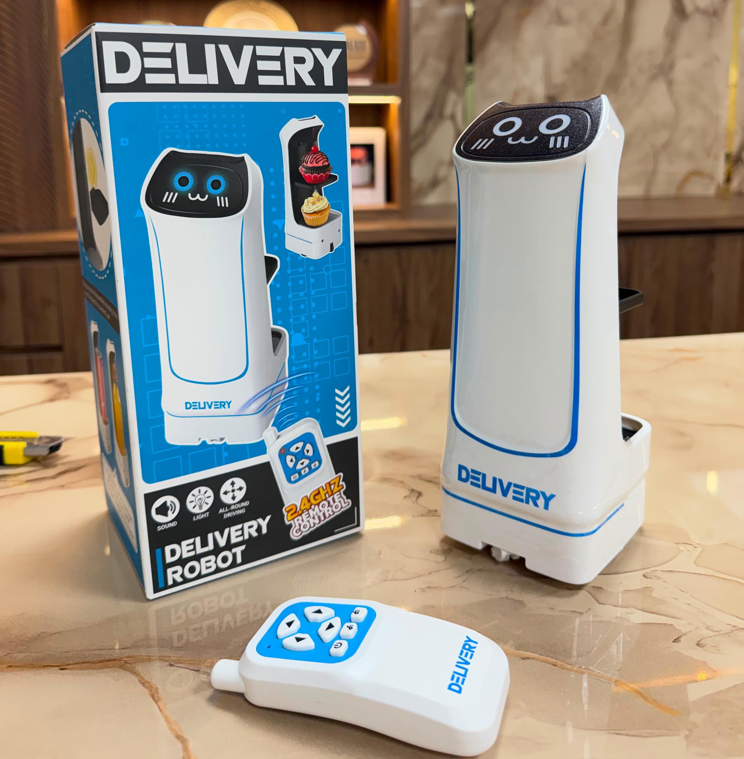 Remote Control Smart Delivery Robot Toy with Sound & Light | 2.4GHz RC Robot