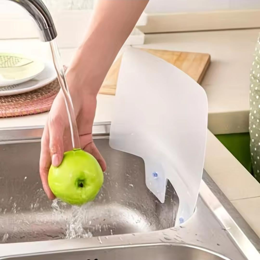 Kitchen Sink Splash Guard | Silicone Water Splash Protector for Sink