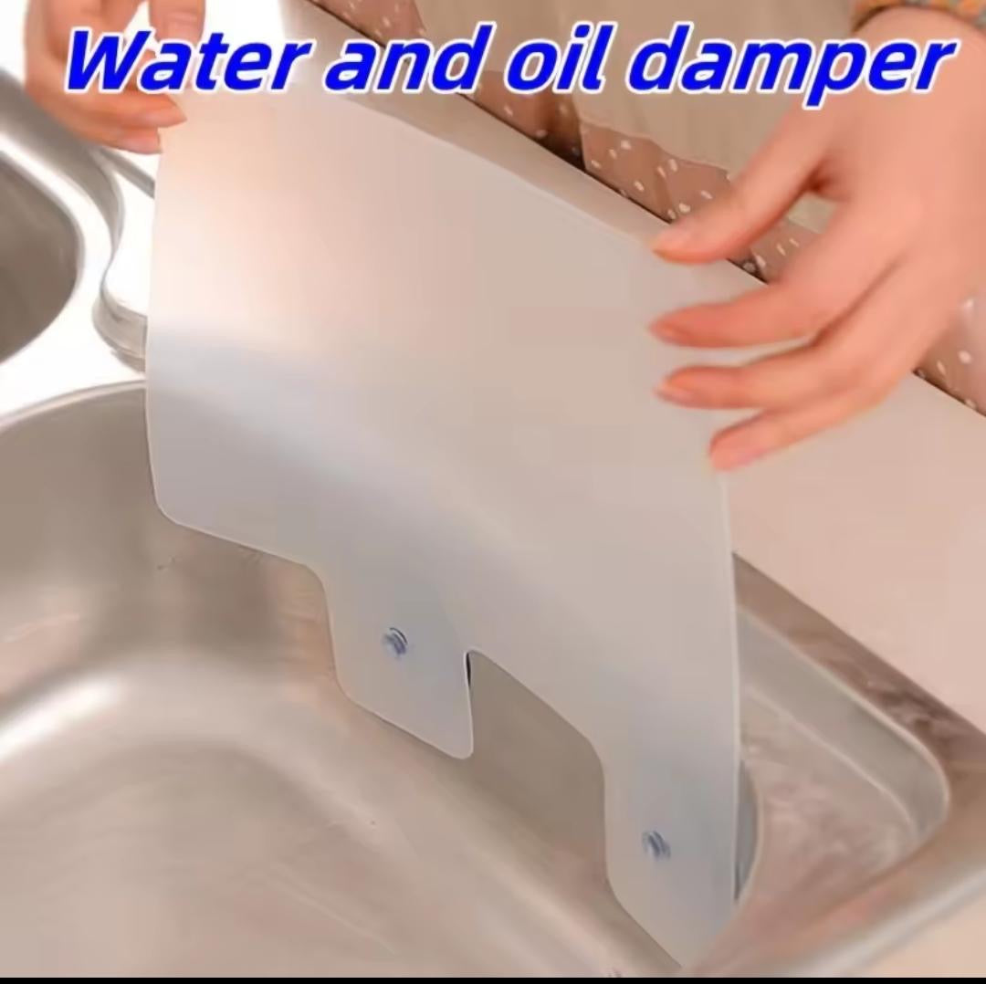 Kitchen Sink Splash Guard | Silicone Water Splash Protector for Sink