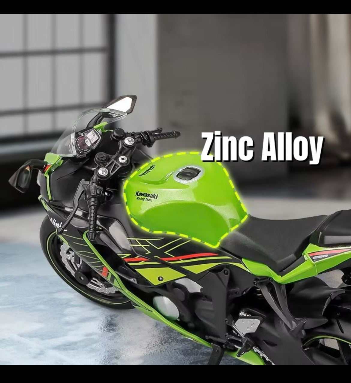 RMZ City 1:12 Scale 2023 Kawasaki Ninja ZX-6R Die-Cast Motorcycle Model Toy Bike with Display Box