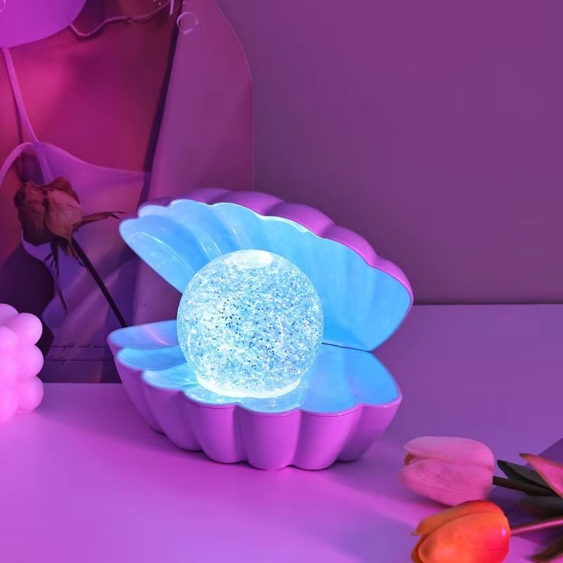 European Creative Shell Shaped Neon Night Light | Decorative Table Lamp