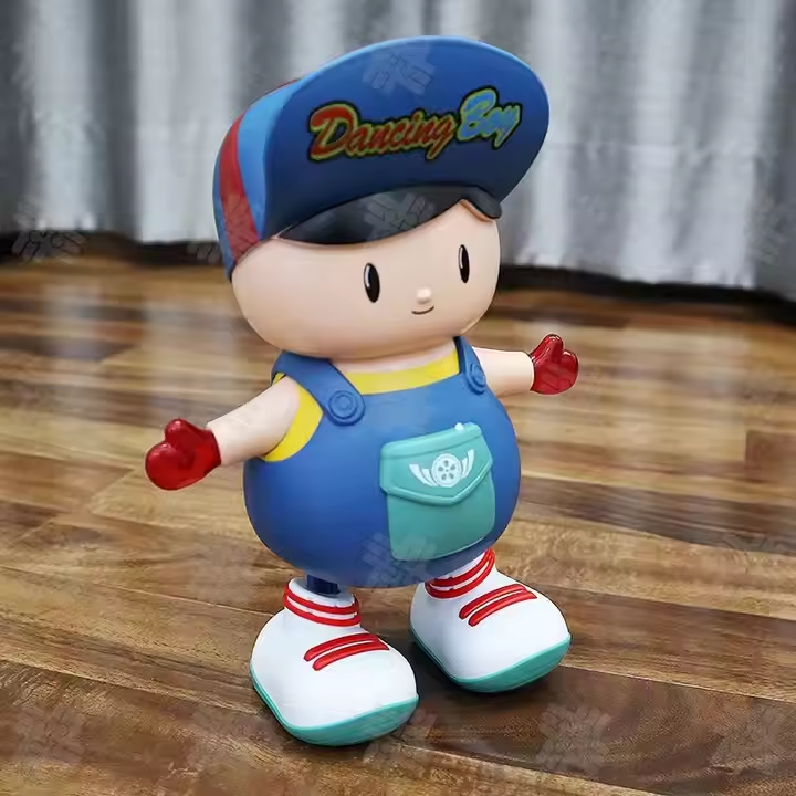 Electric Dancing Boy Toy with Lights & Music Interactive Battery Powered Kids Toy