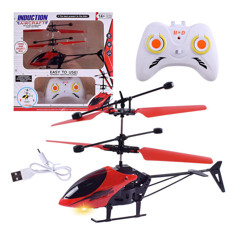 New Children's Infrared Gesture Sensing Flying Toy 2.4GHz RC Helicopter with LED Lights & USB Rechargeable