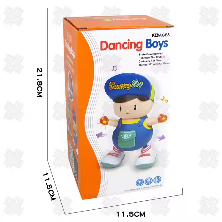 Electric Dancing Boy Toy with Lights & Music Interactive Battery Powered Kids Toy