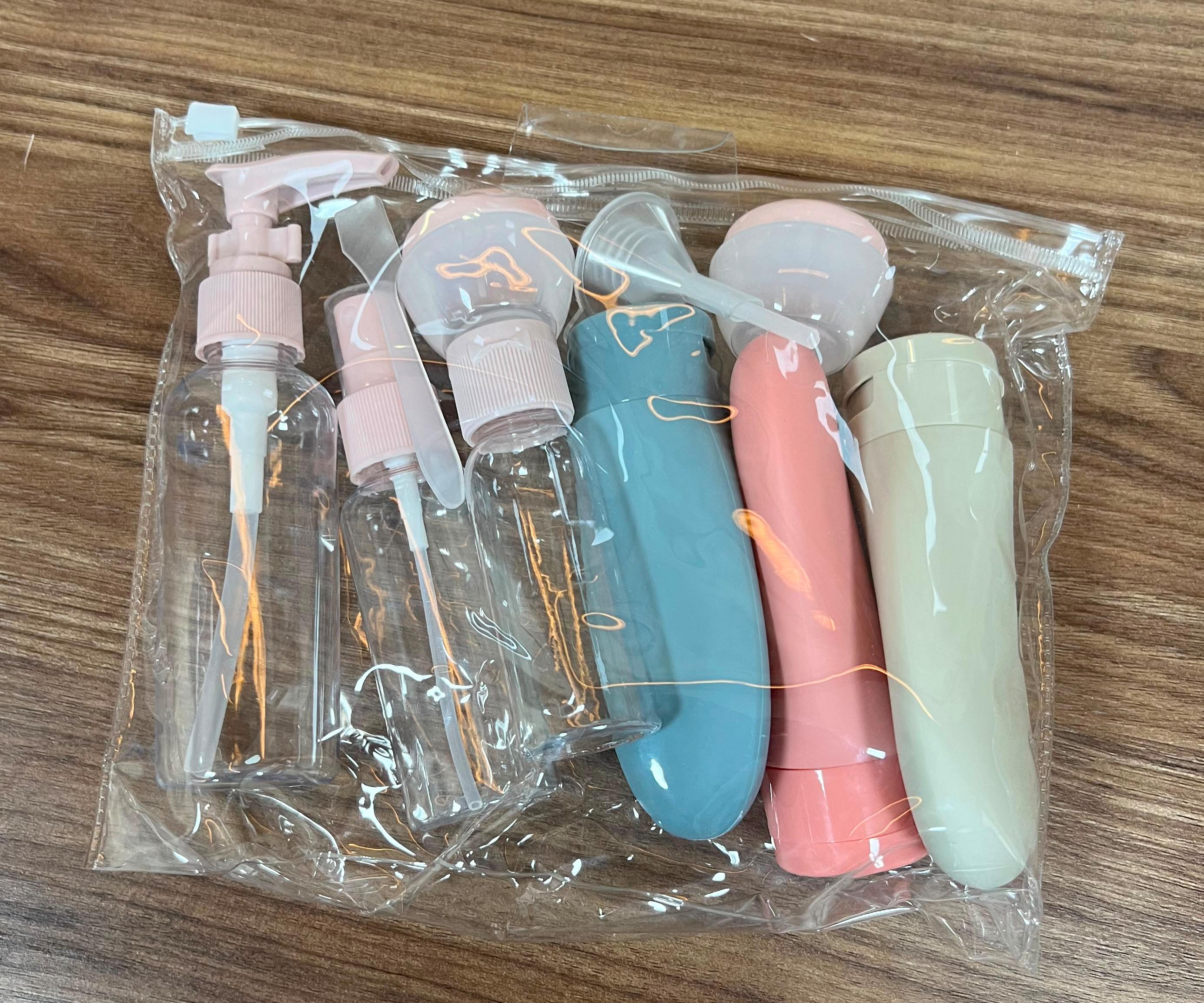 11 Pcs Travel Silicone Bottle Set | Leakproof Refillable Travel Containers