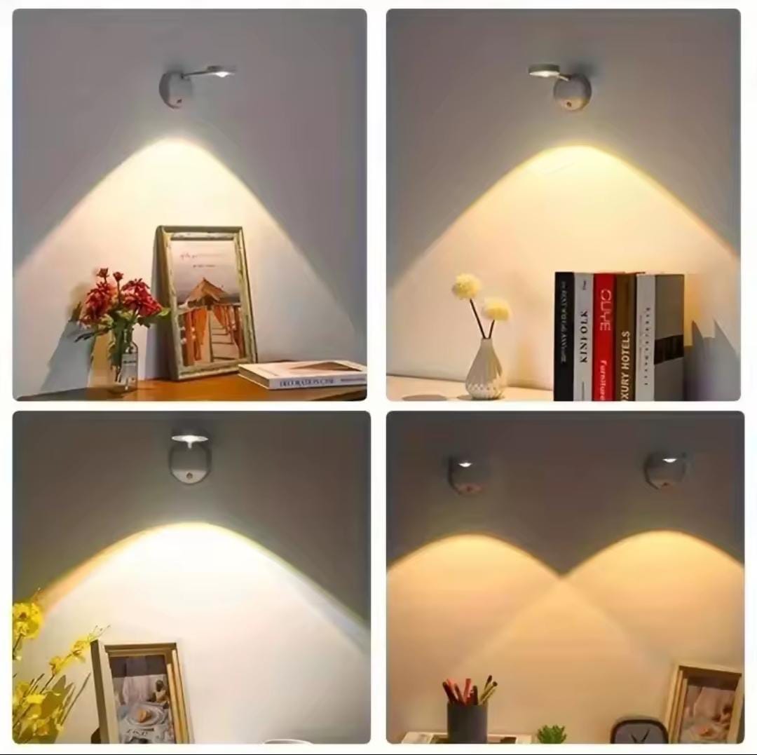 Smart Motion Sensor LED Wall Light - 1200mAh Rechargeable Wireless Night Lamp with Remote Control