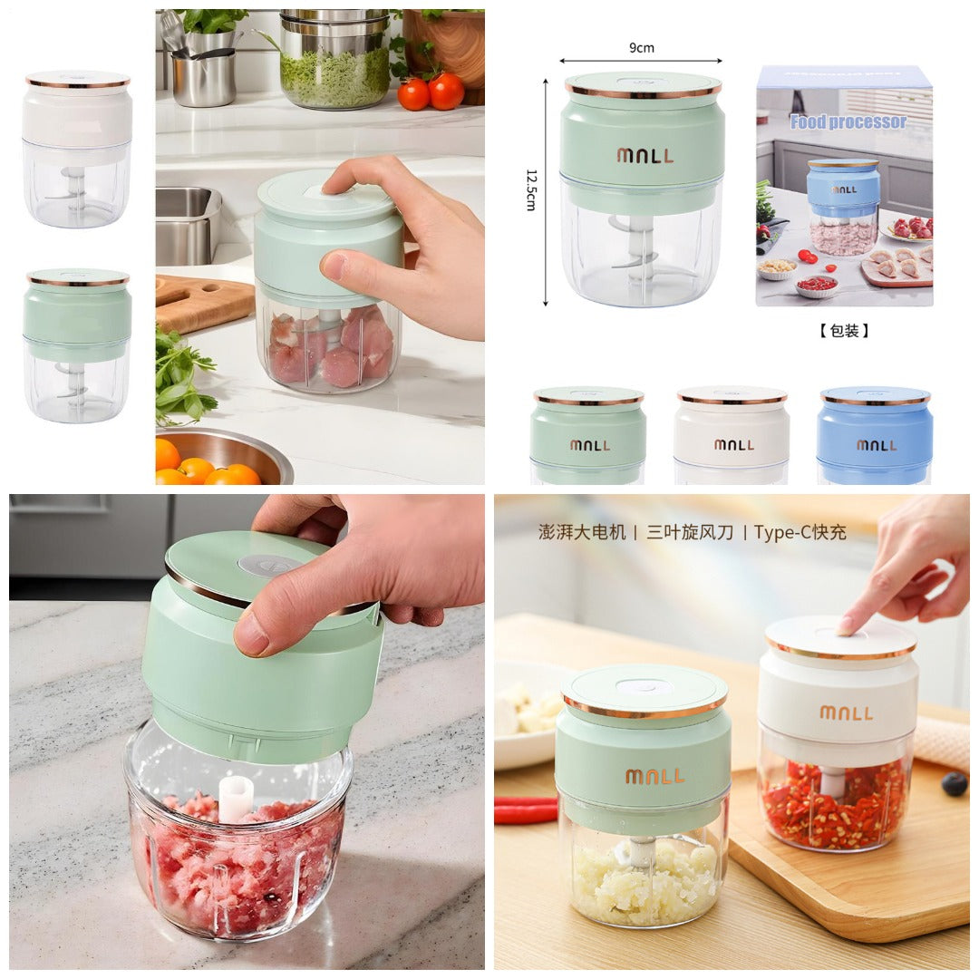Mini Electric Food Chopper - Wireless Portable Garlic & Vegetable Grinder (Type-C Rechargeable)