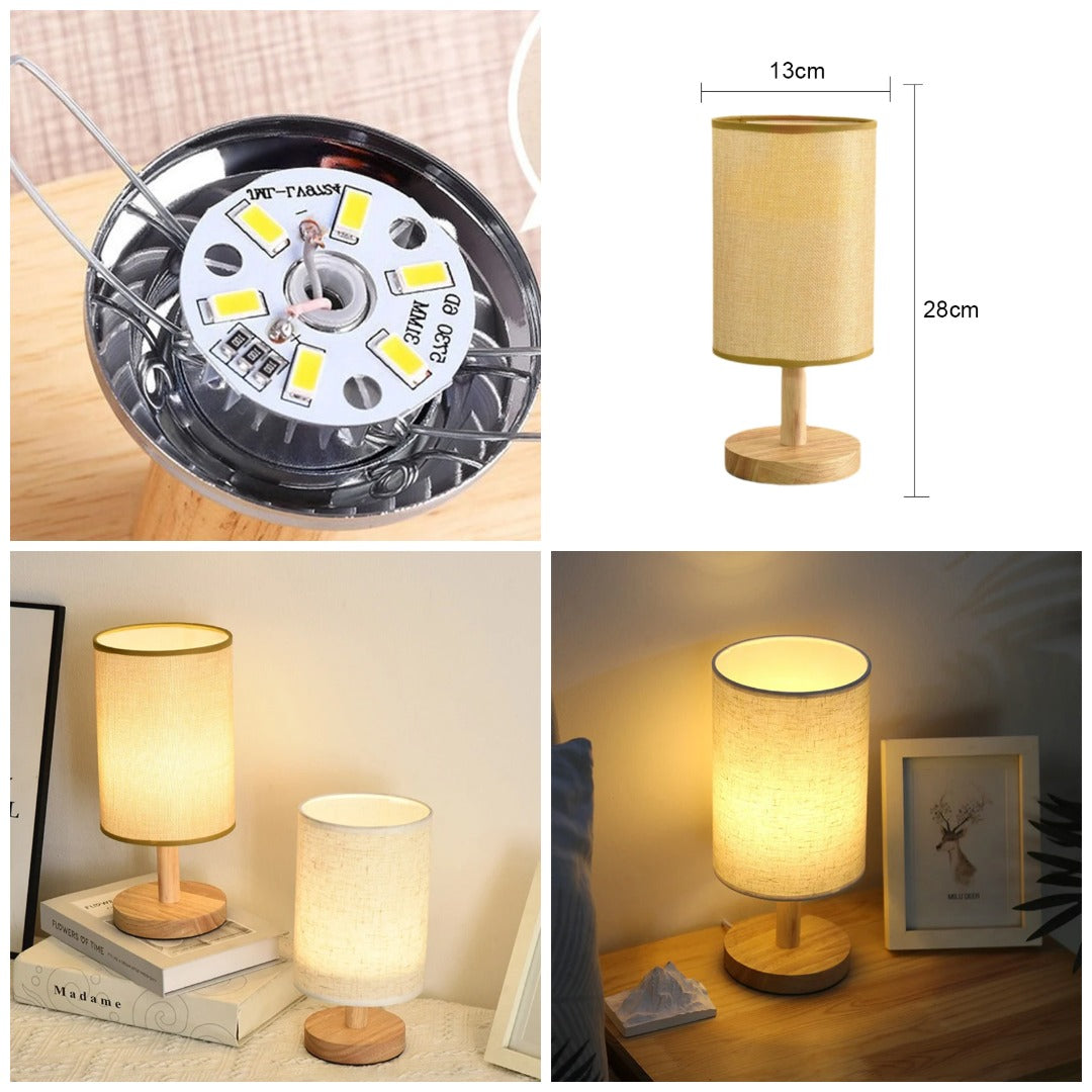 Nordic Wooden LED Table Lamp