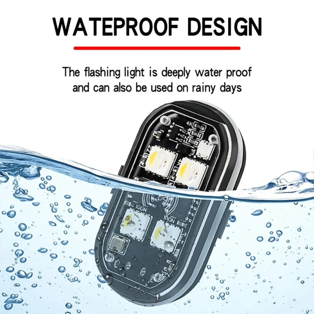 2PCS Wireless LED Strobe Lights 8 Colors Rechargeable Car Atmosphere & Warning Lights