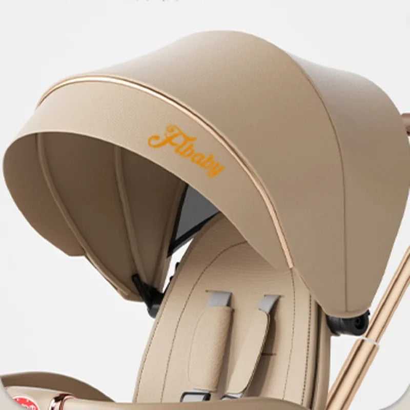 New Multi Functional Metal Baby Stroller Lightweight Foldable 4 Wheel Reversible Seat Sitting & Lying Travel Pushchair