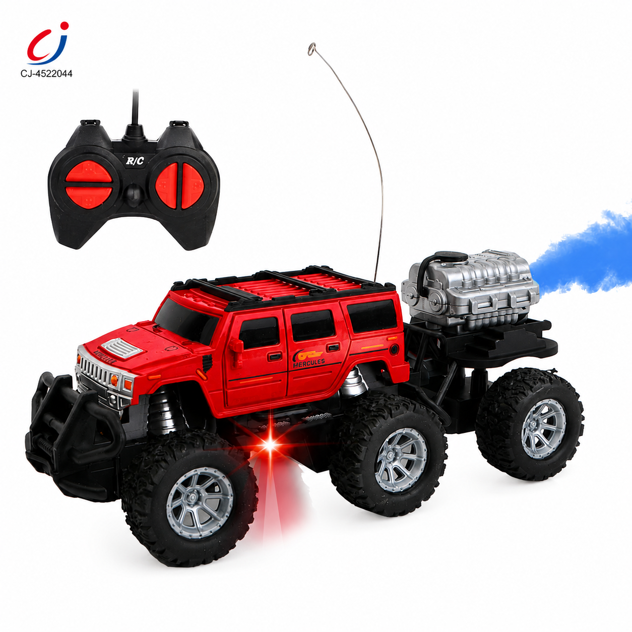 Chengji 1:20 High Speed Spray RC Car 6WD 2.4GHz Off Road Remote Control Car with LED Lights & Rechargeable Battery