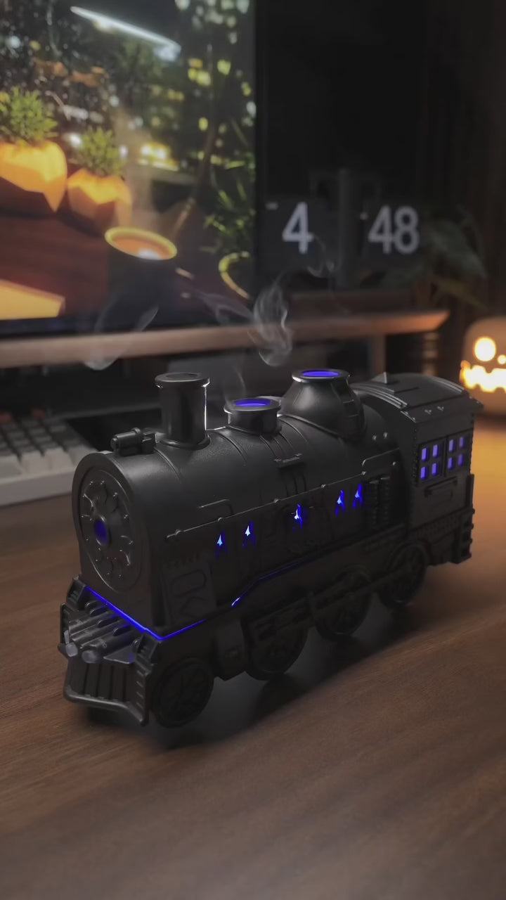 Train Aroma Diffuser & Smoke Ring Humidifier with Remote Control & Timer