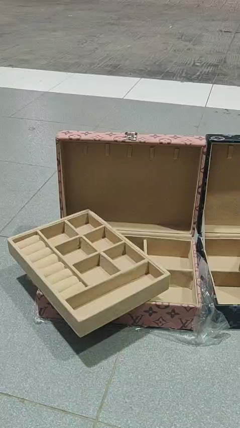 Luxury Multi Compartment Jewellery Storage Box with Secure Lock