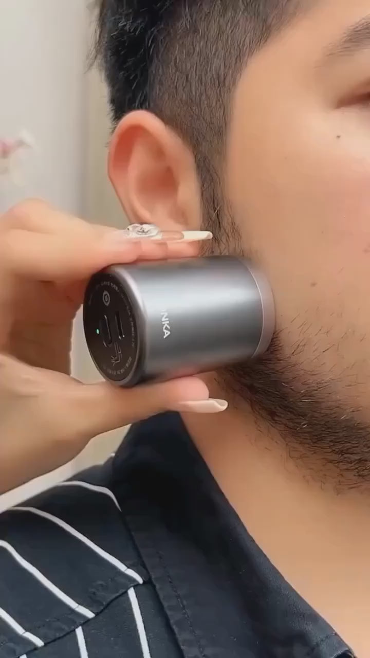 Type-C Fast Charging Mini Electric Shaver for Men | Portable USB Rechargeable Beard Trimmer with LED Display
