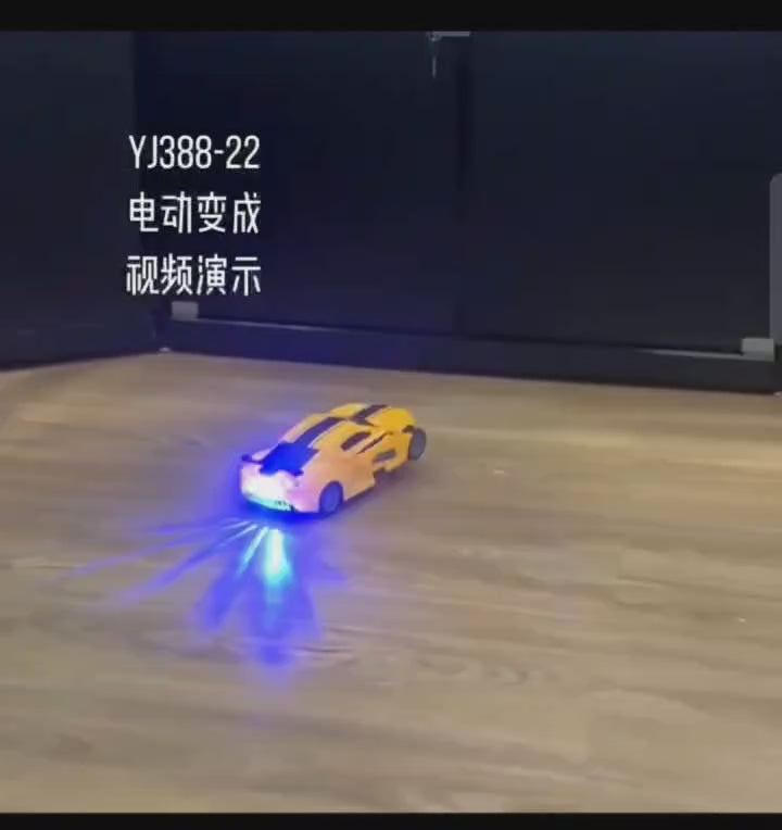 2-in-1 Transforming Robot Car Toy with Lights & Music – Battery Operated Auto Deformation Racing Car for Kids